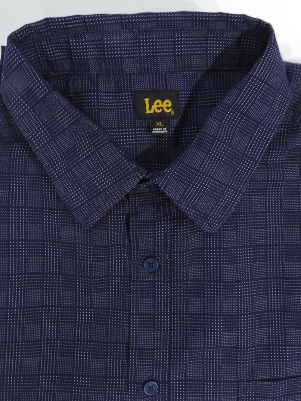 Lee Mens XL Long Sleeve Dark Blue Button Up Shirt
